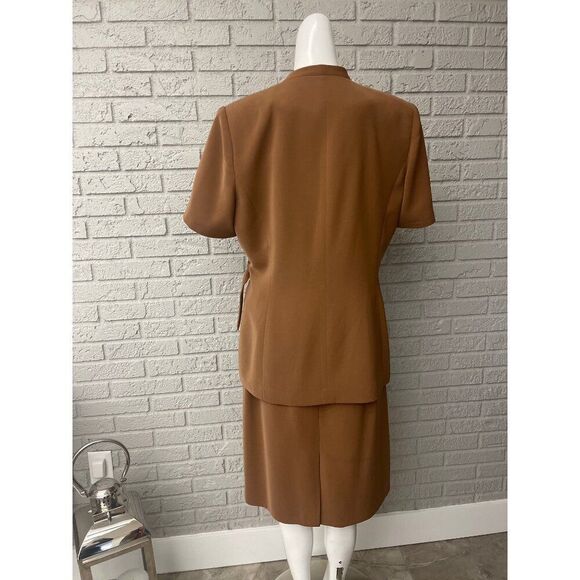 Kasper ASL Women Career Short Sleeve Jacket & Skirt 2 Pcs Suit Set Size 12 - Picture 3 of 11